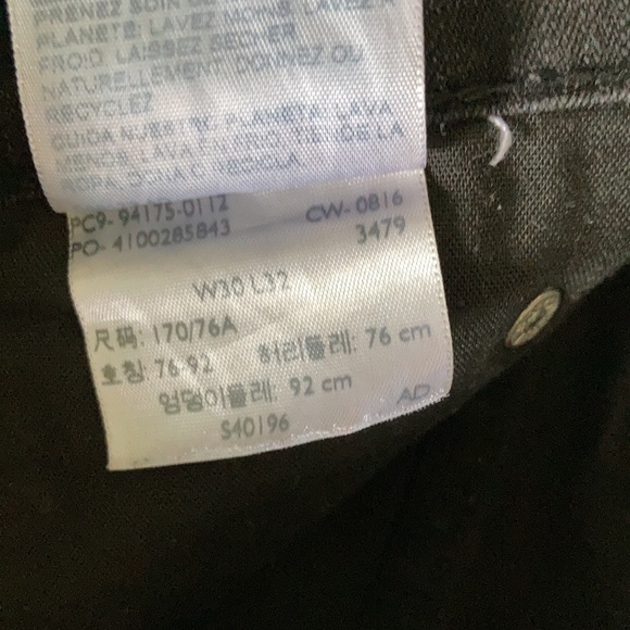 Signature by Levi Jeans Men’s Black Size 30 x 32 Skinny - Picture 6 of 7